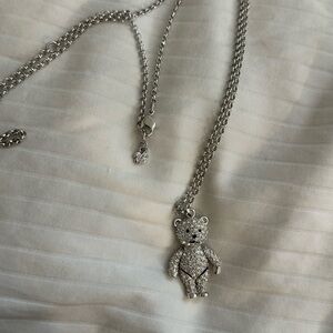Swarovski Teddy Bear Pendant Necklace